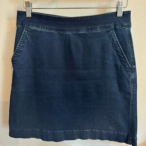 Talbots dark blue denim mini skirt women's size 6p
